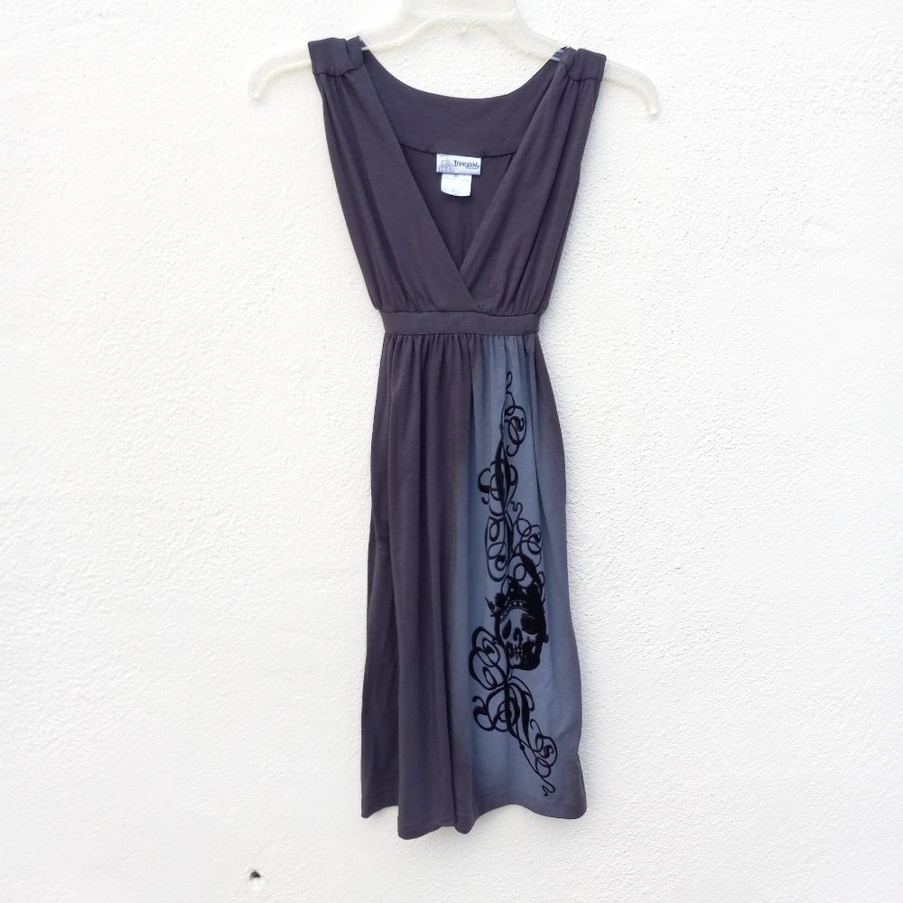 Disneyland Modal Ombre Grey Tie Waist Dress